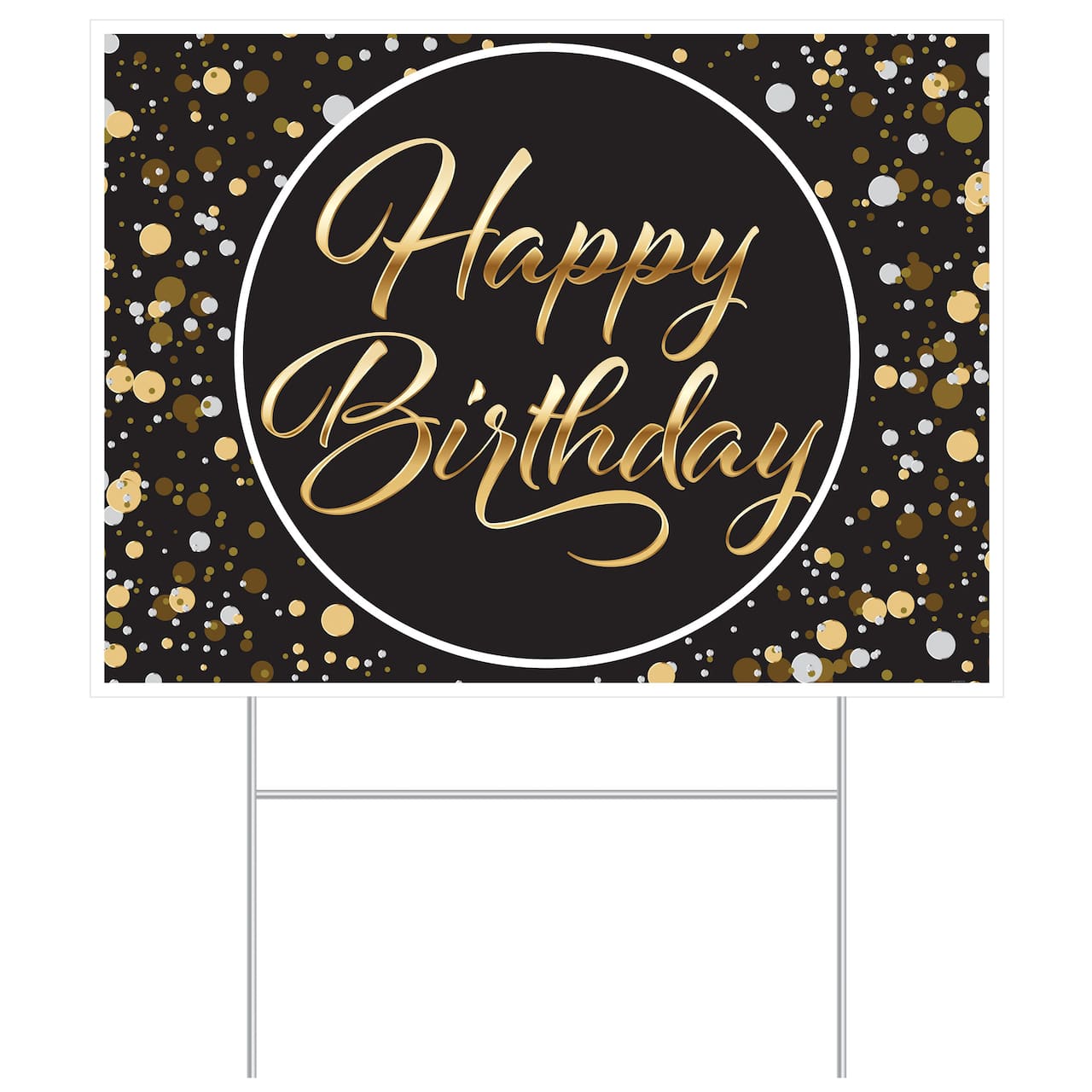Beistle 11.5" x 15.5" Plastic Happy Birthday Yard Sign
